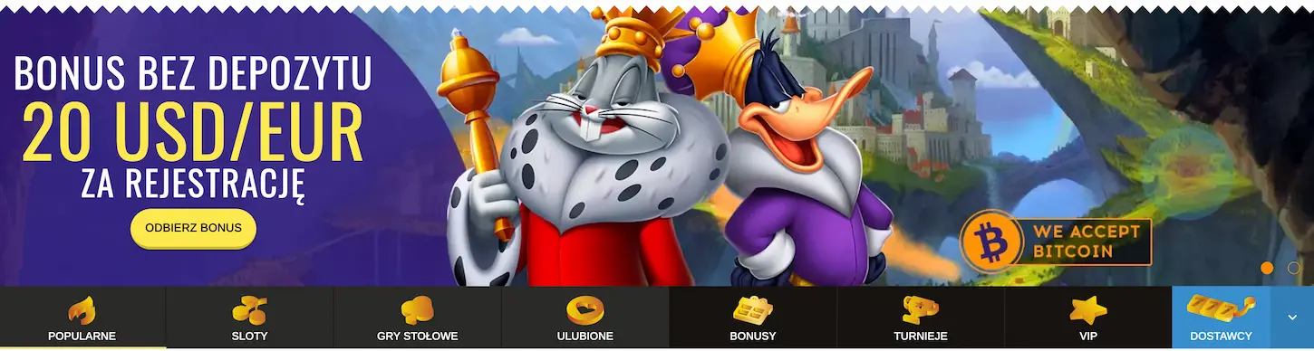 Bonus bez depozytu 20 USD w Beep Beep Casino — odbierz darmowe pieniądze za rejestrację bez wpłaty.