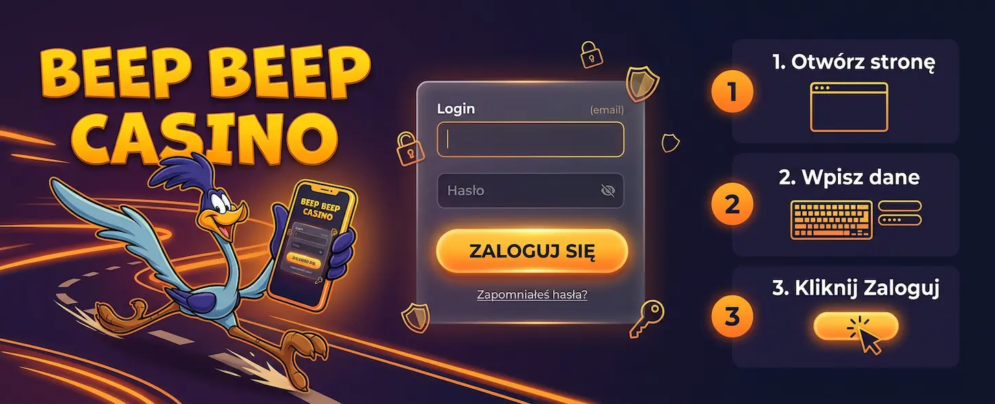Beep Beep Casino logowanie krok po kroku – przewodnik dostępu do konta dla graczy z Polski.